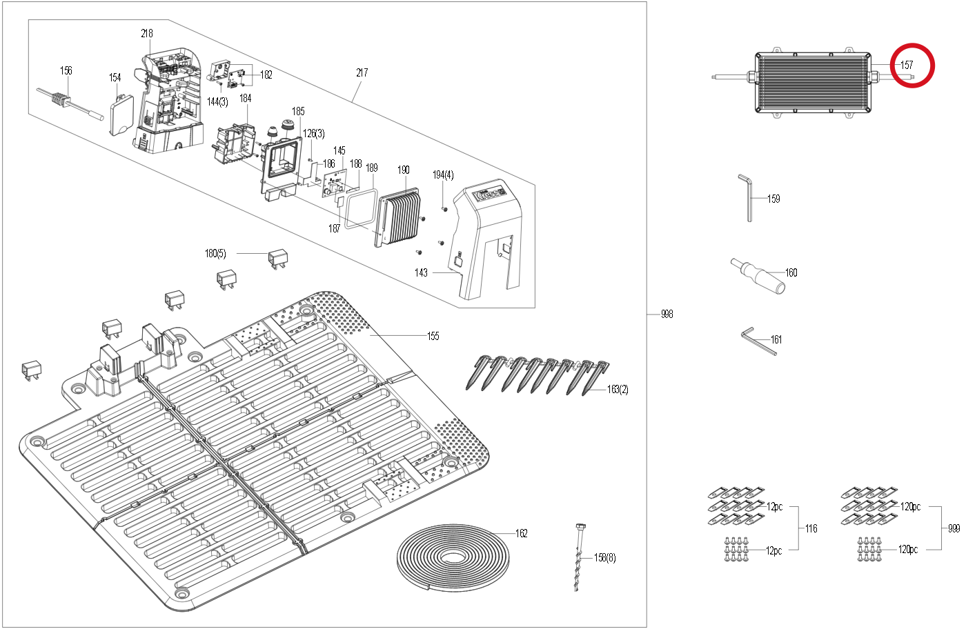 Kress Ladegerät (220-240V,32V,640W) KA3722 59005524 – Position in der Explosionszeichnung