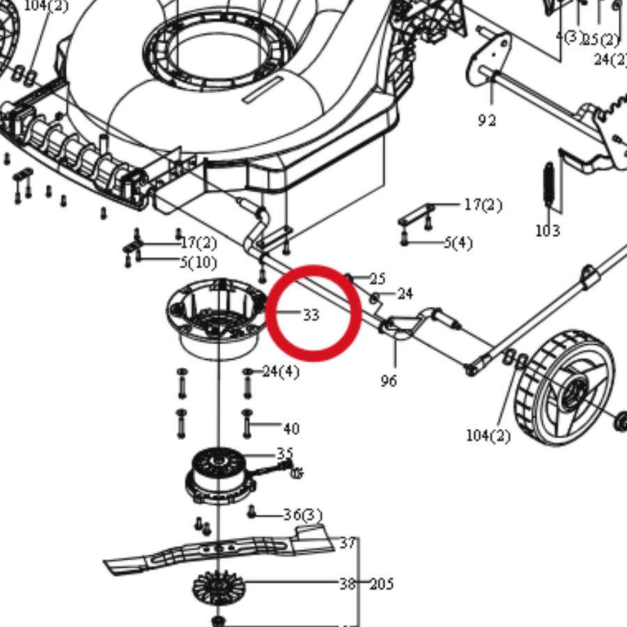 Kress Motorhalterung 59005763 – Position in der Explosionszeichnung