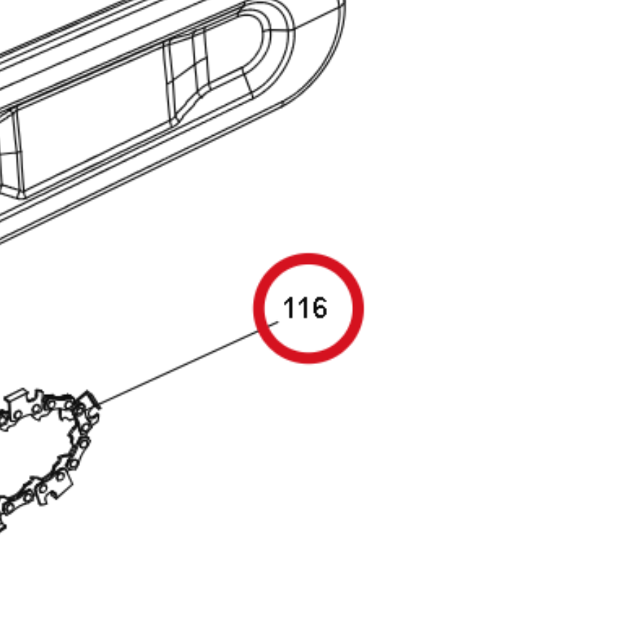 Kress 10-Zoll-Kette für KAC302 59005953 – Position in der Explosionszeichnung