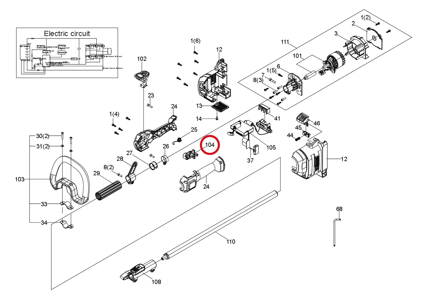 Kress Abzug 59006131 – Position in der Explosionszeichnung