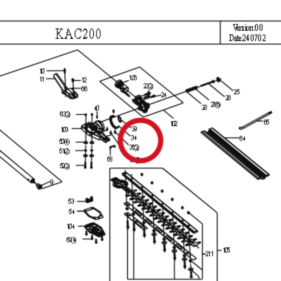 Kress Schraube M4*10 59006166 – Position in der Explosionszeichnung