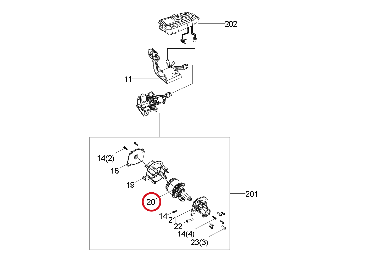 Kress Motor 59006204 – Position in der Explosionszeichnung