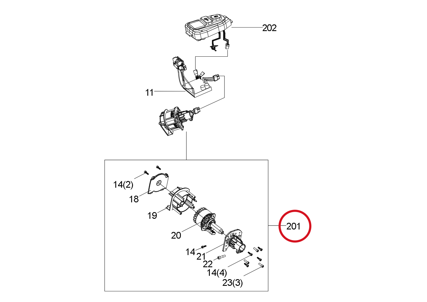 Kress Motor kpl. 59006205 – Position in der Explosionszeichnung