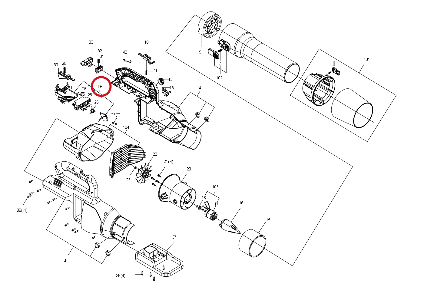 Kress PCB 59006239 – Position in der Explosionszeichnung