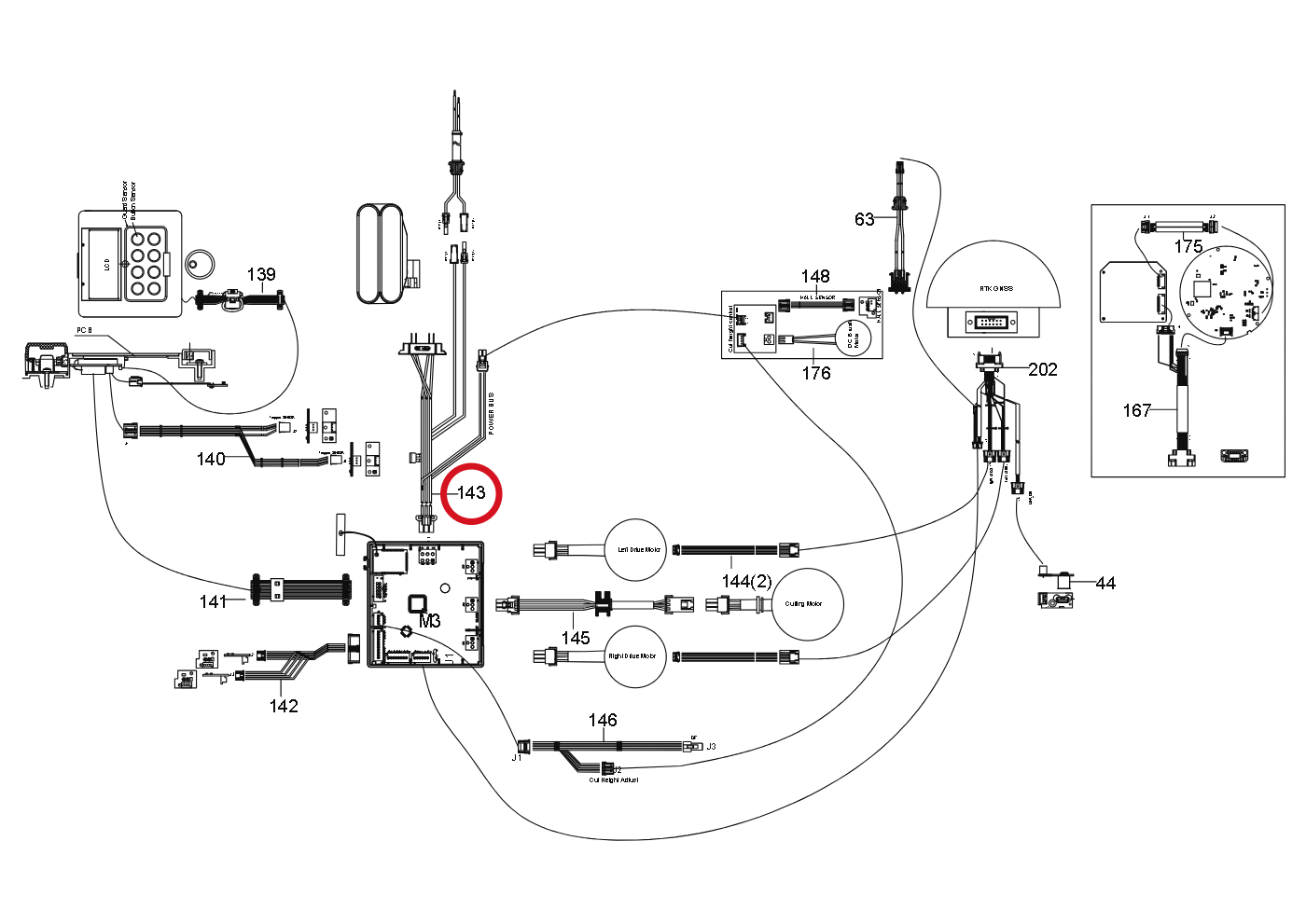 Kress Stromkabel 59006391 – Position in der Explosionszeichnung