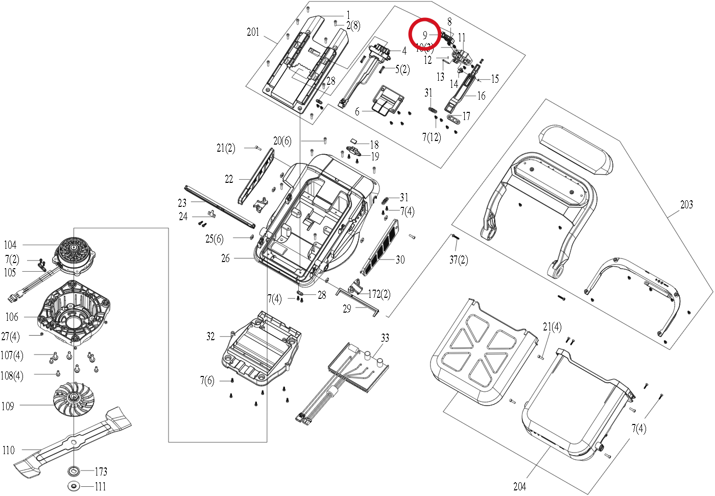 Kress Schiebeblock 59006471 – Position in der Explosionszeichnung