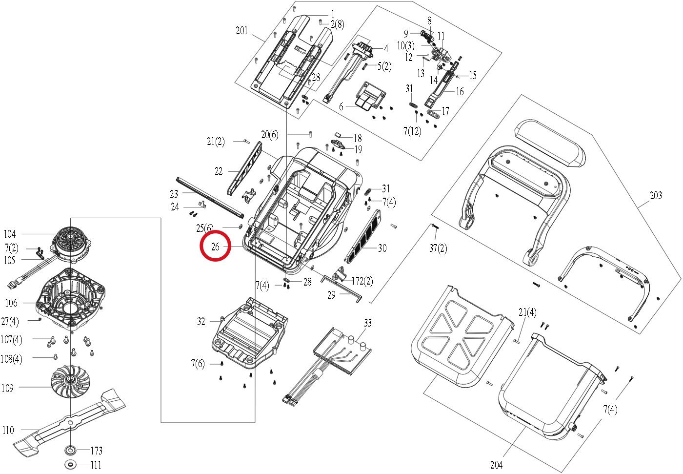Kress Sockelhalterung 59006481 – Position in der Explosionszeichnung
