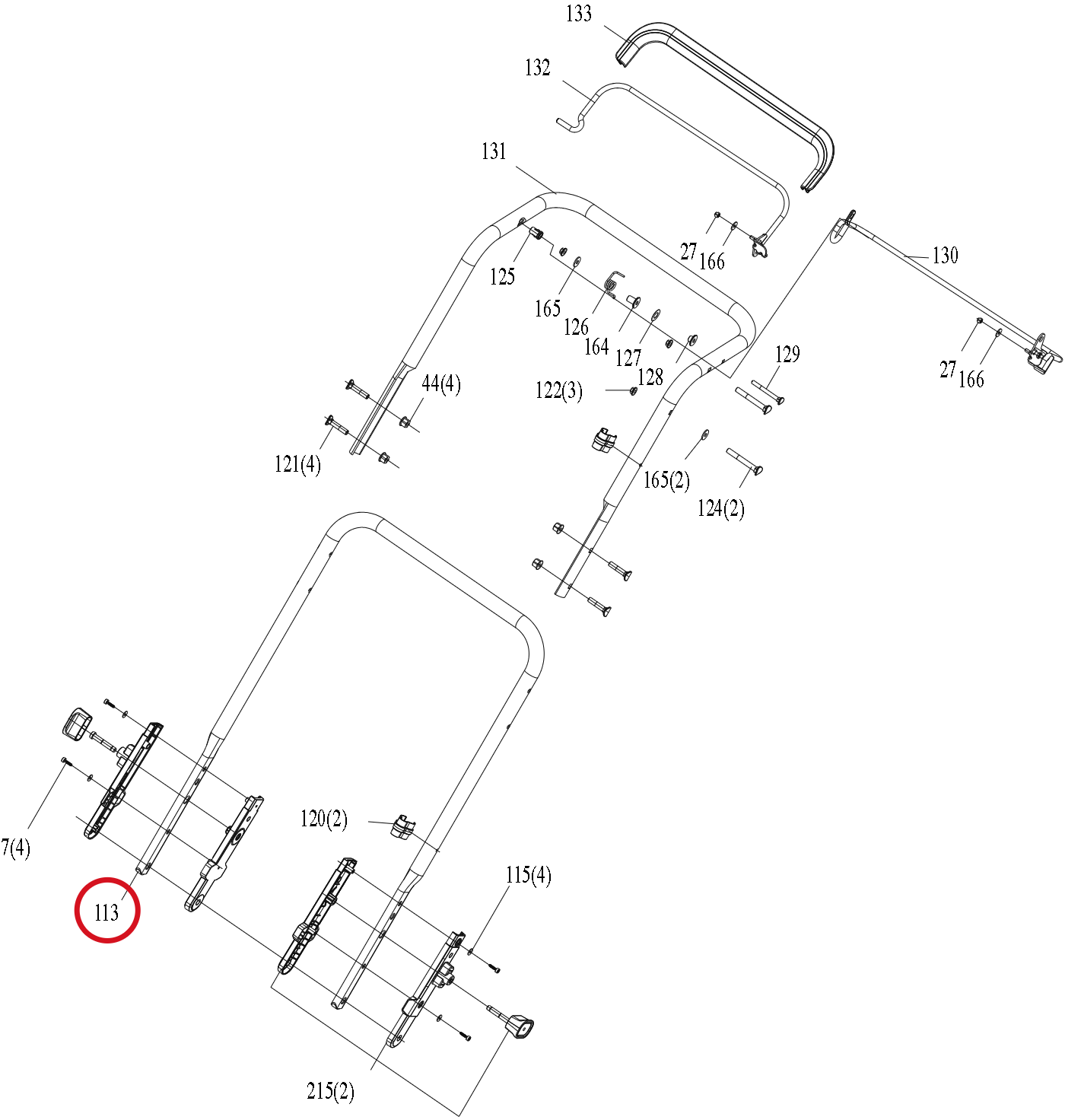 Kress Schubstange 59006495 – Position in der Explosionszeichnung
