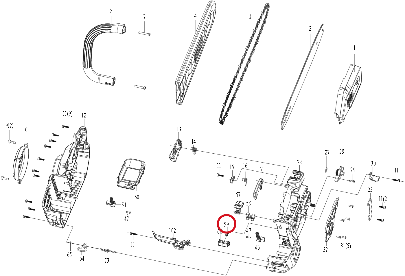 Kress Feder 59006688 – Position in der Explosionszeichnung