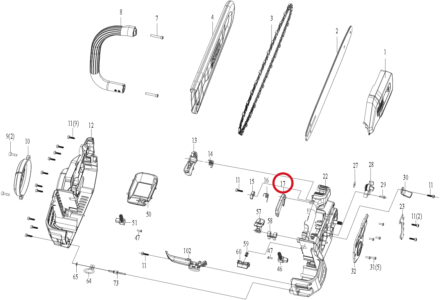 Kress Schalter-Sperrknopf 59006689 – Position in der Explosionszeichnung