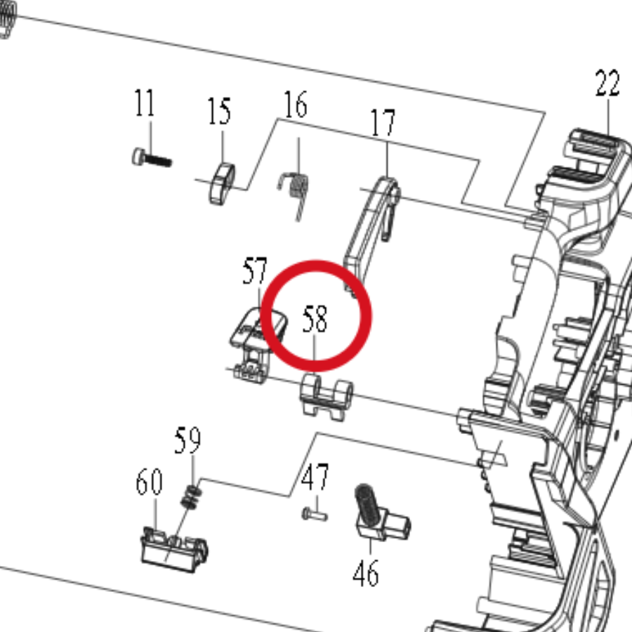 Kress Entriegelungshebel 59006697 – Position in der Explosionszeichnung