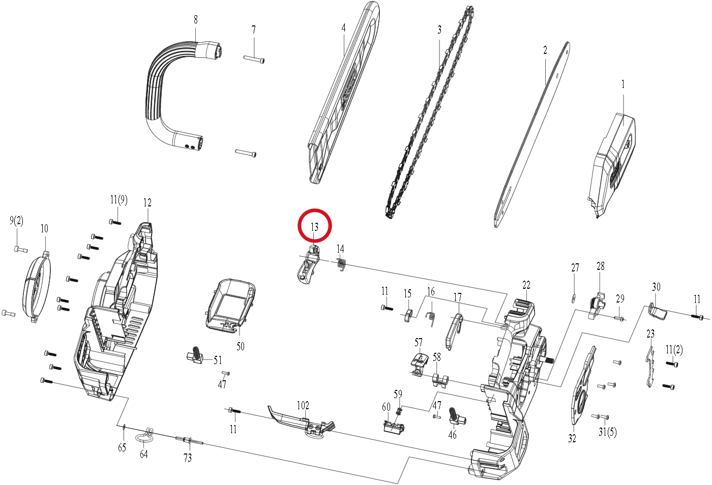 Kress Abzug 59006857 – Position in der Explosionszeichnung