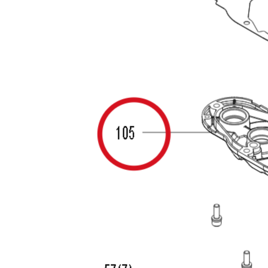 Kress Abdeckung des Getriebegehäuses 59007007 – Position in der Explosionszeichnung
