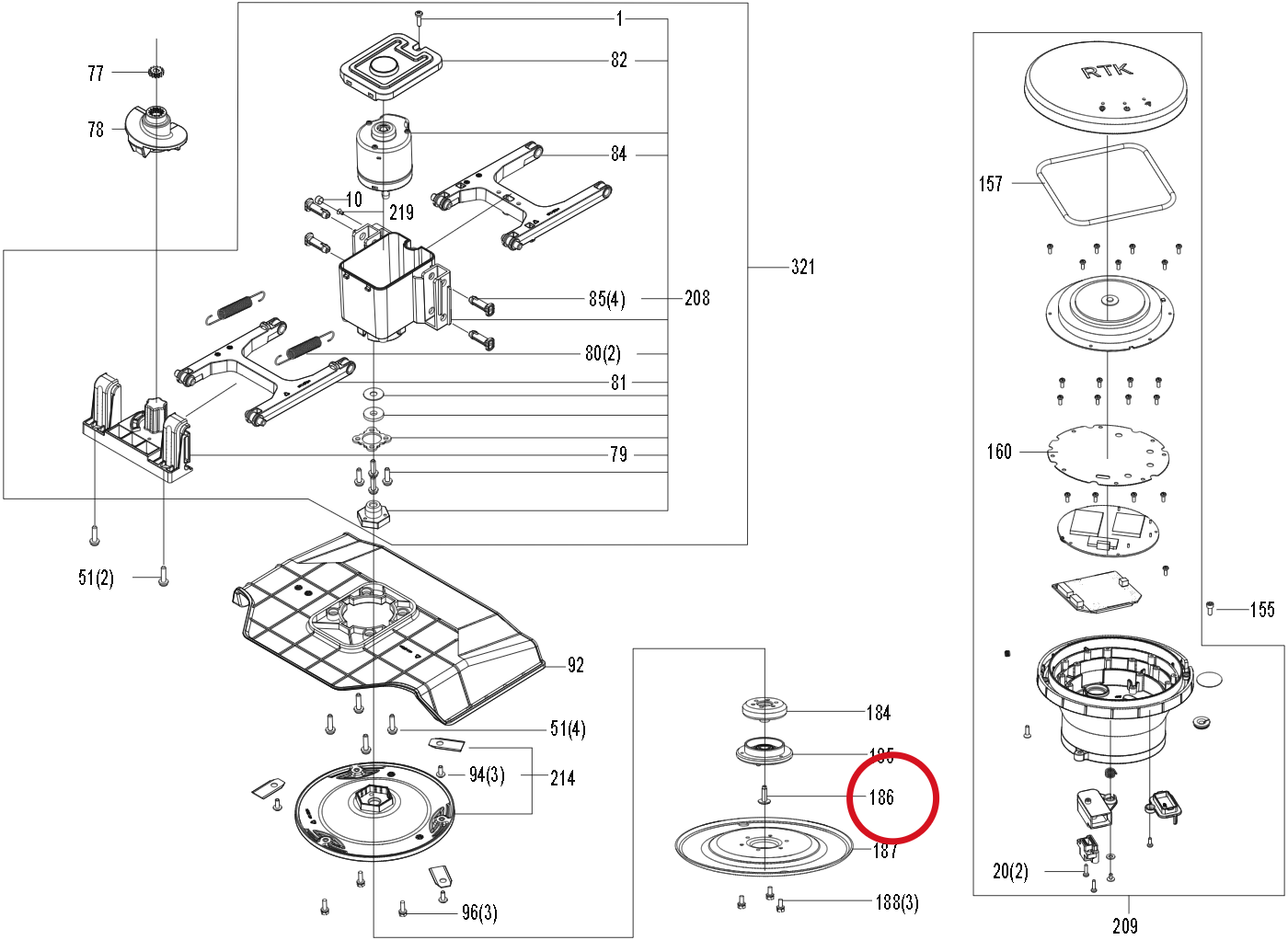 Kress Schraube M5*15 59007072 – Position in der Explosionszeichnung