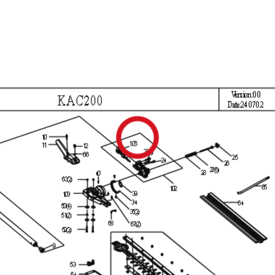 Kress Oberer Griff 59007126 – Position in der Explosionszeichnung