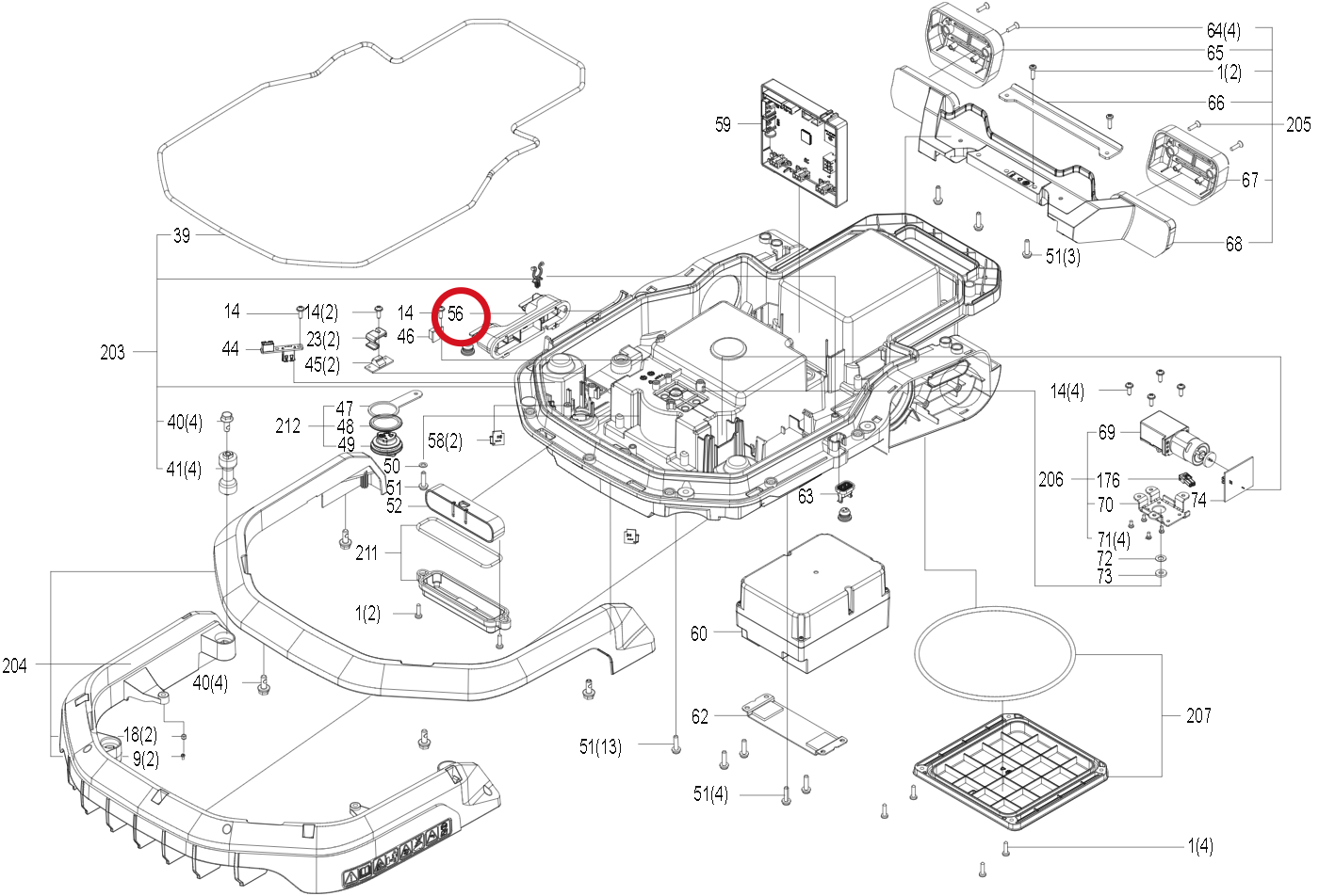Kress Ladekabel 59007128 – Position in der Explosionszeichnung