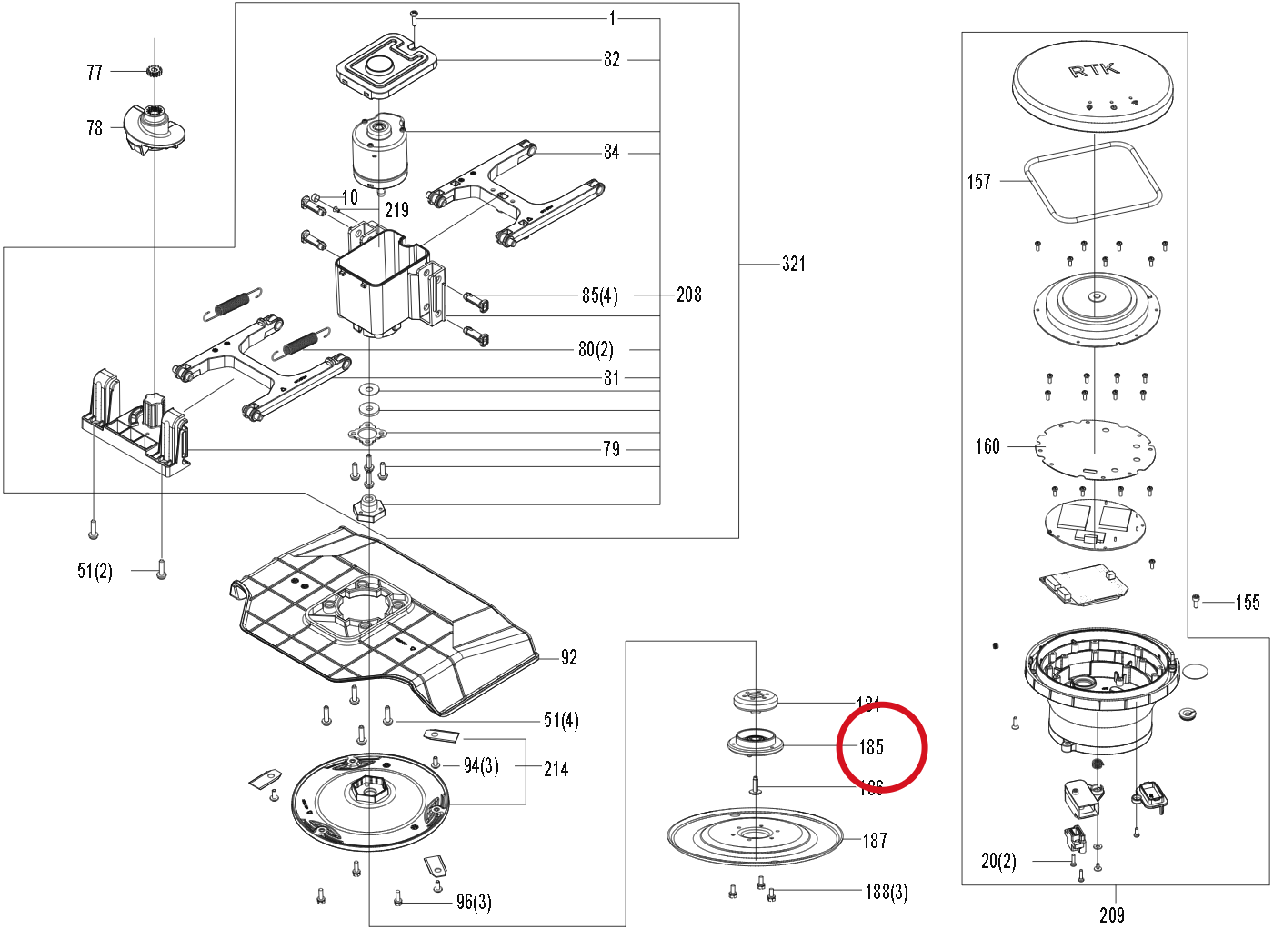 Kress Lagerhalter 59007144 – Position in der Explosionszeichnung