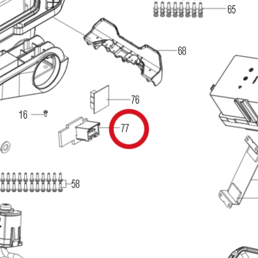 Kress Hall Sensor Platine 59007151 – Position in der Explosionszeichnung
