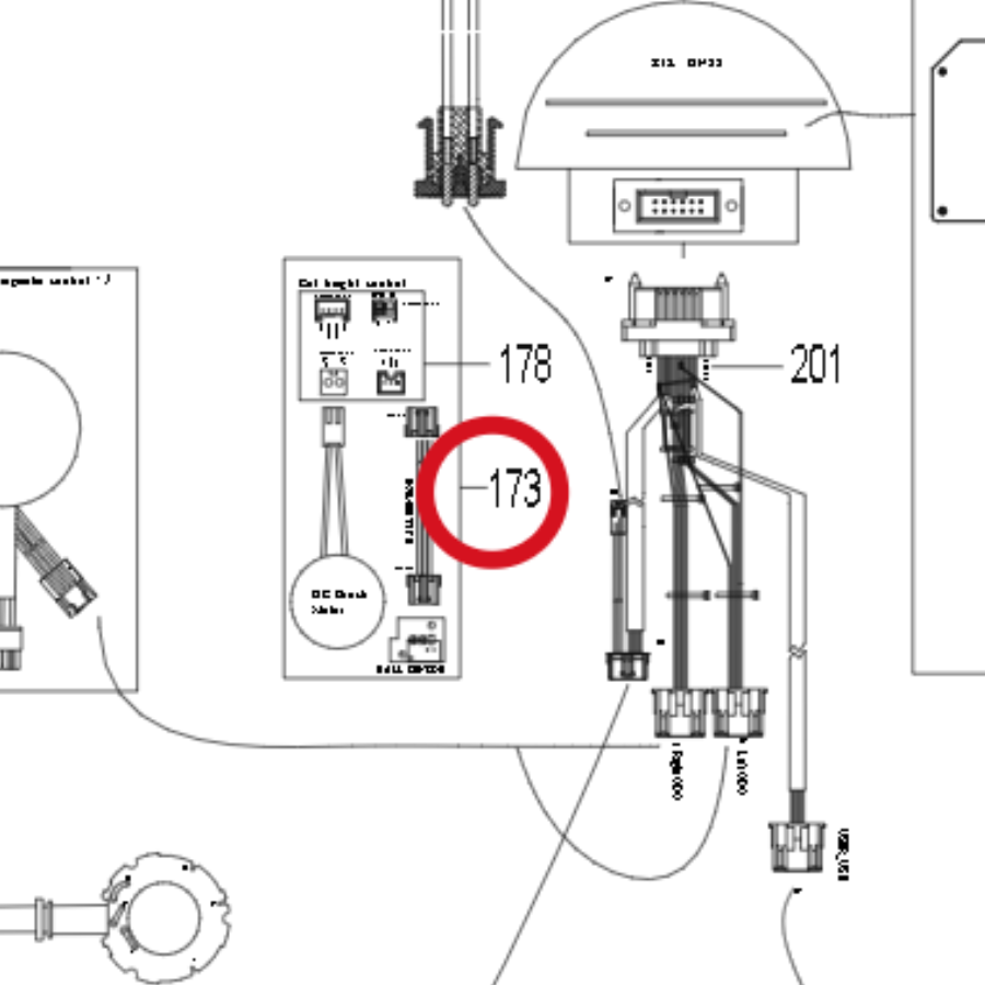Kress Kabel der Höhensteuerungsplatine 59007156 – Position in der Explosionszeichnung