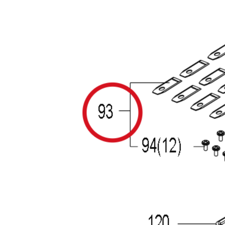 Kress Messer (12Stck) und Schraube (12Stck) 59007194 – Position in der Explosionszeichnung