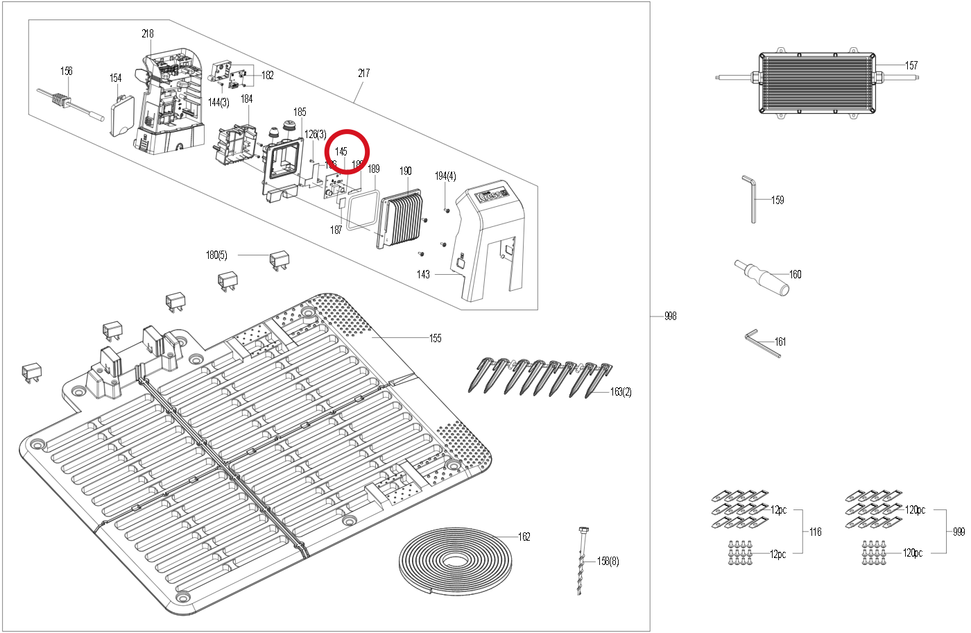 Kress Stromversorgungsplatine 59007246 – Position in der Explosionszeichnung