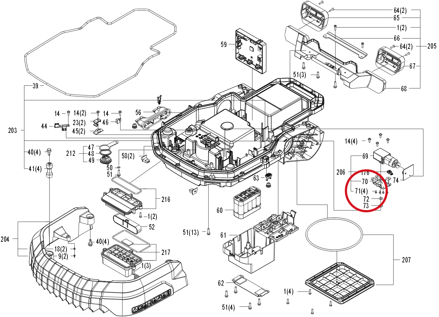 Kress Schraube M3x6 (10 stk. Kit) 59007555 – Position in der Explosionszeichnung
