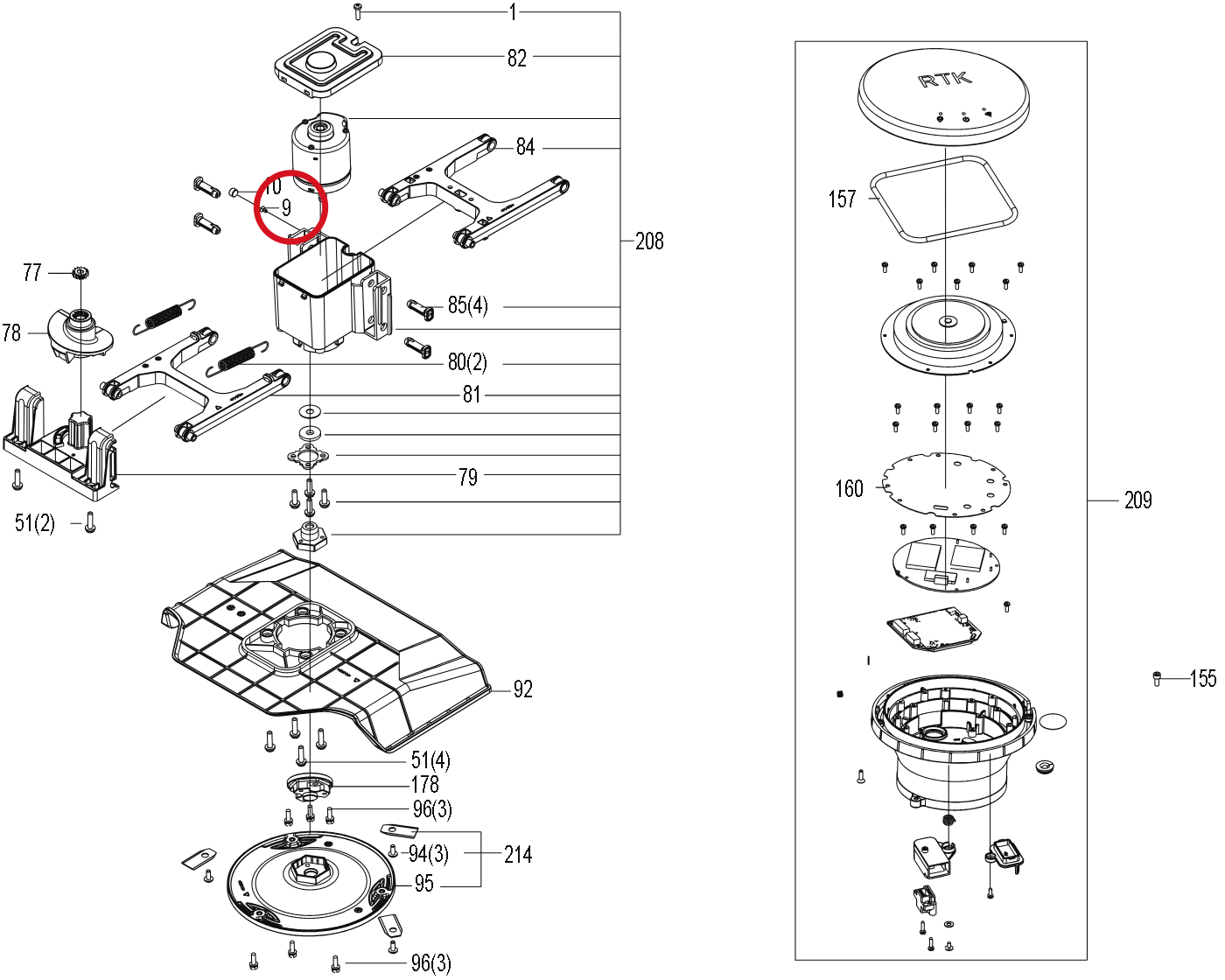 Kress Schraube ST2.9x6 (10 Stk. Kit) 59007593 – Position in der Explosionszeichnung
