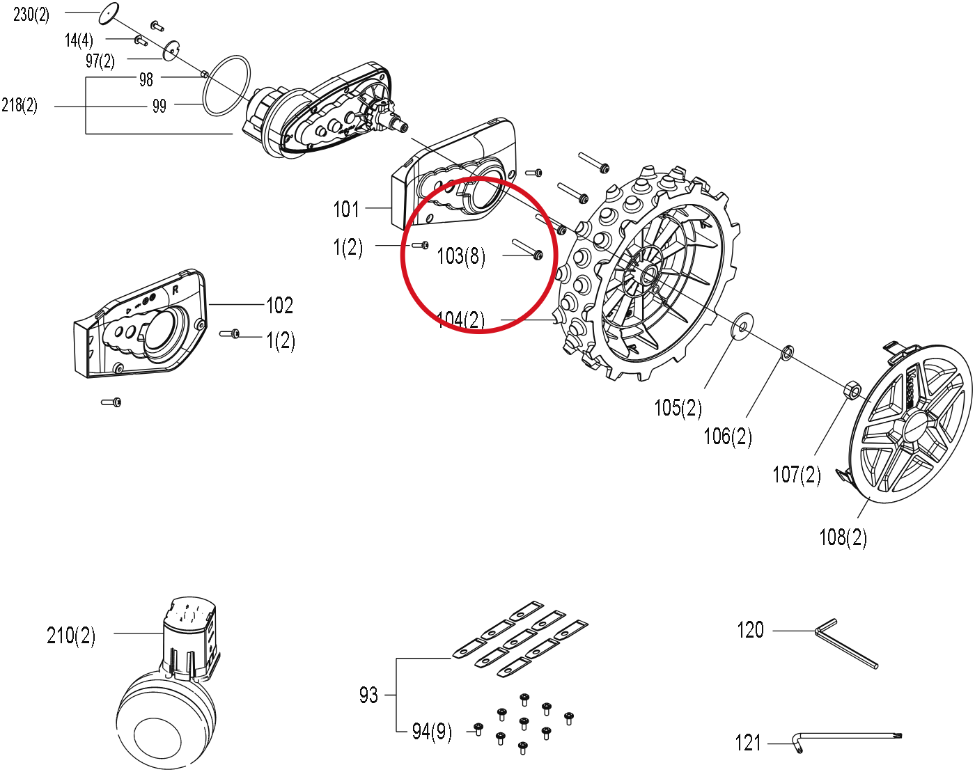 Kress Schraube ST4.8x35 (10 Stk. Kit) 59007596 – Position in der Explosionszeichnung