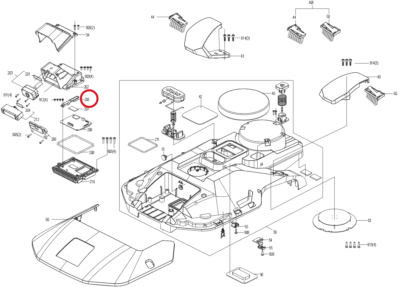 Kress WLAN-Halterung 59007967 – Position in der Explosionszeichnung