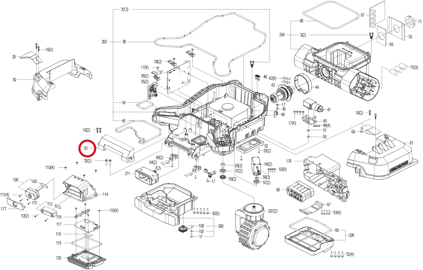 Kress Vordere Zierblende 59008059 – Position in der Explosionszeichnung
