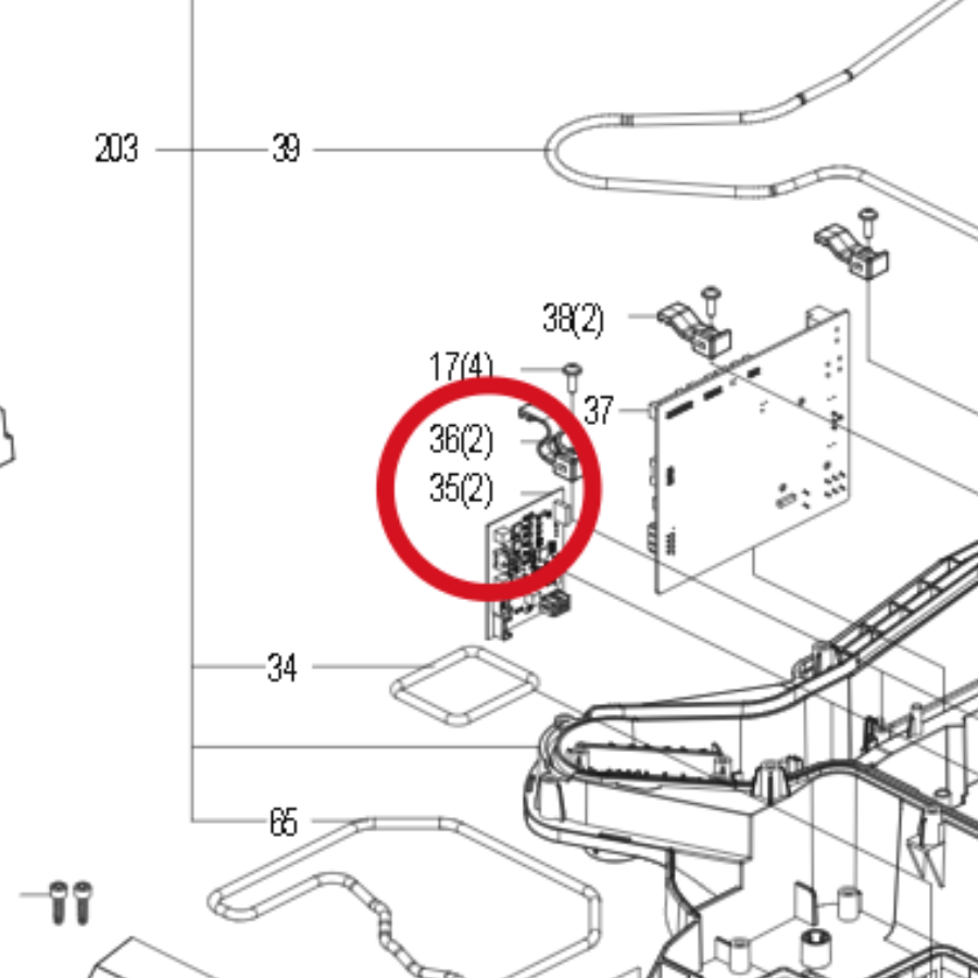 Kress Frontantriebsplatine 59008071 – Position in der Explosionszeichnung