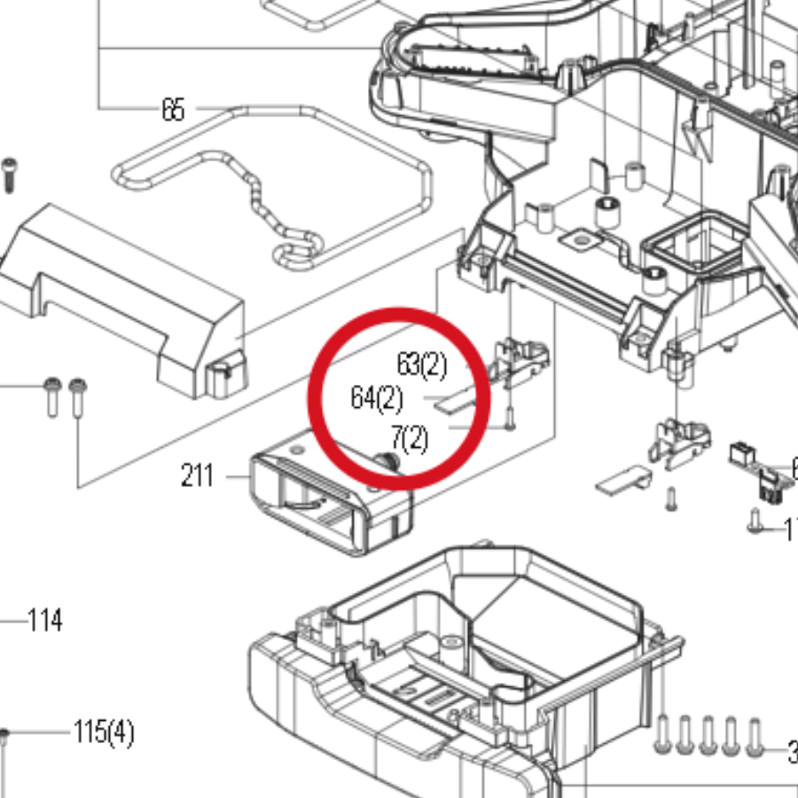 Kress Frontkollision Hall-Platine 59008073 – Position in der Explosionszeichnung