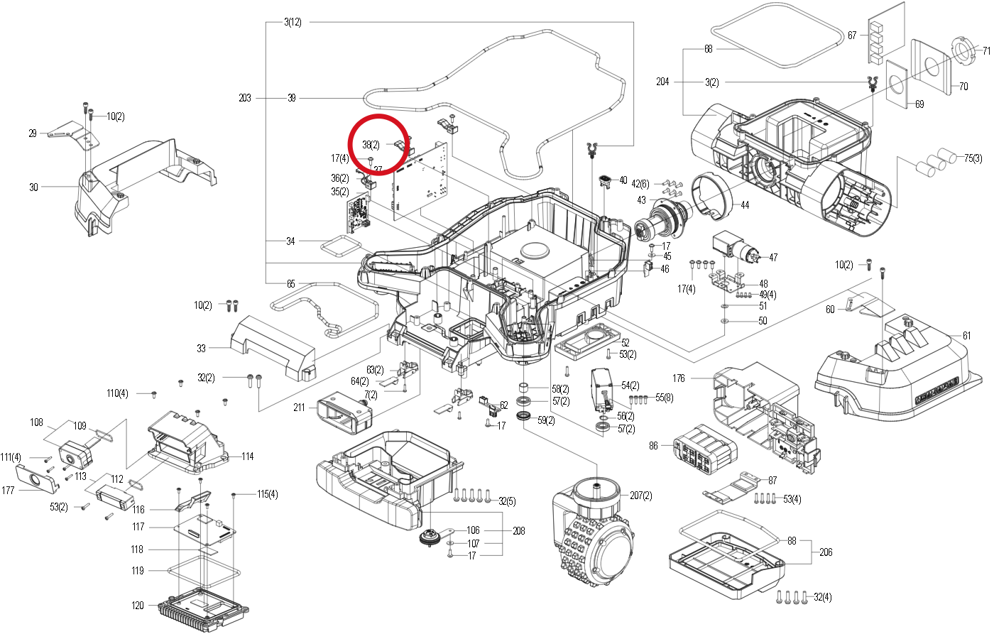Kress Andruckplatte 59008085 – Position in der Explosionszeichnung