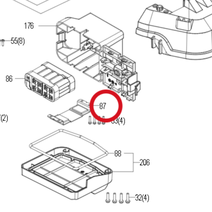 Kress Druckplatte Batteriepack 59008096 – Position in der Explosionszeichnung