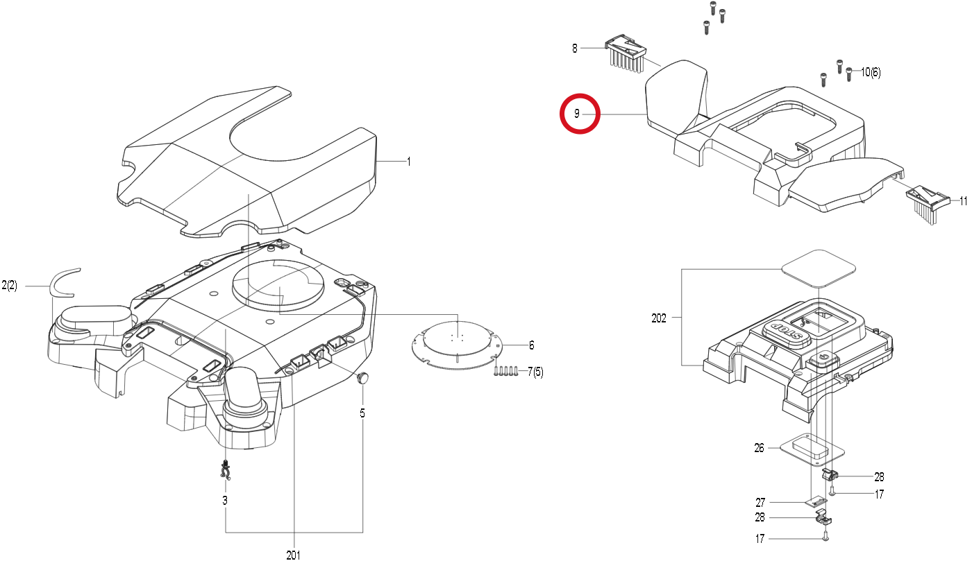Kress Heckverkleidung 59008106 – Position in der Explosionszeichnung
