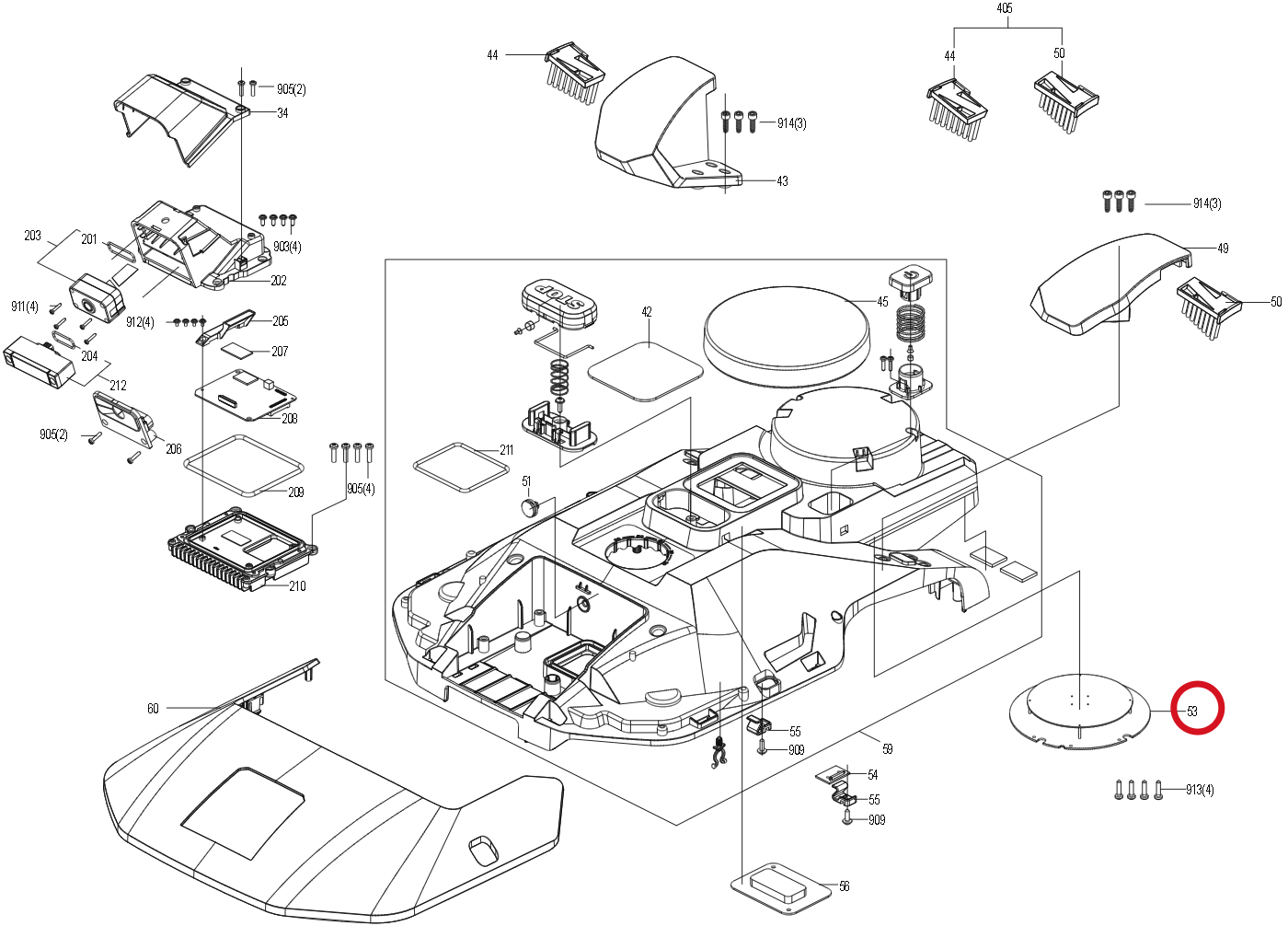 Kress RTK Karte nur WLAN 59008119 – Position in der Explosionszeichnung