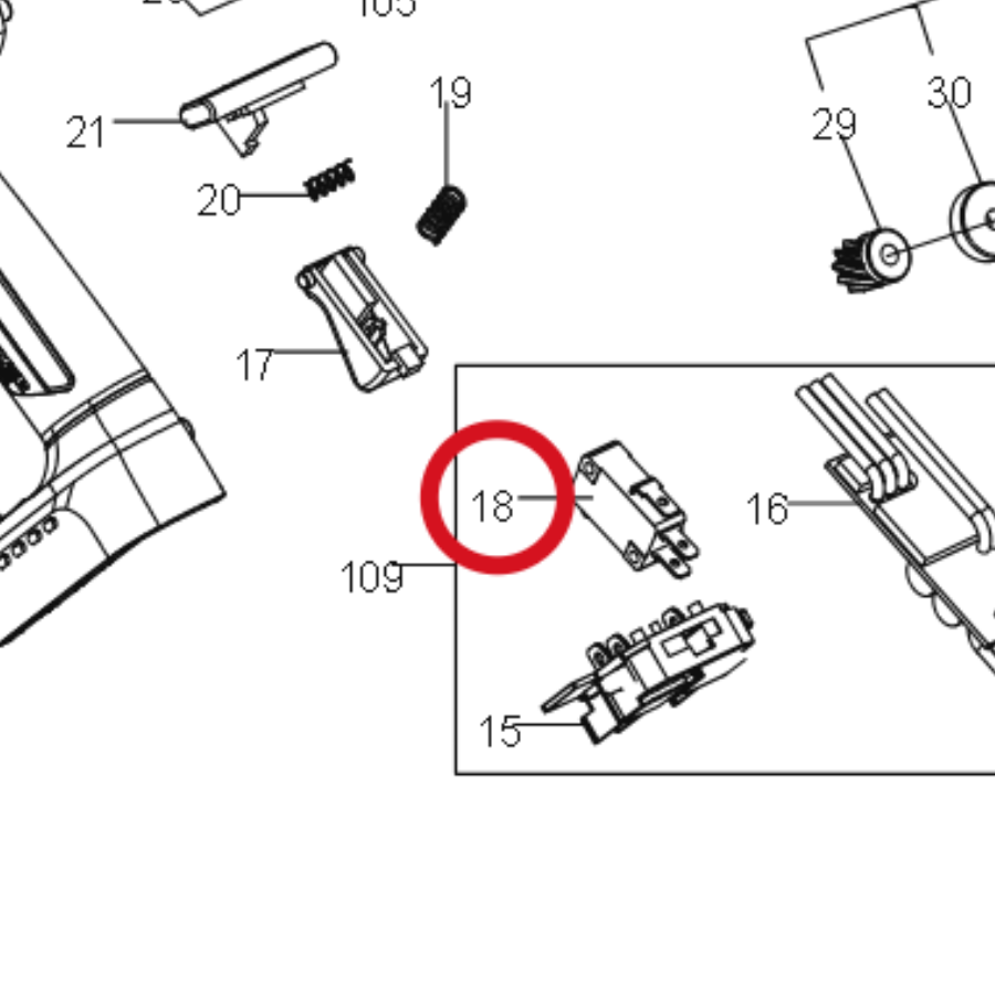 Kress Mikroschalter 60070589 – Position in der Explosionszeichnung