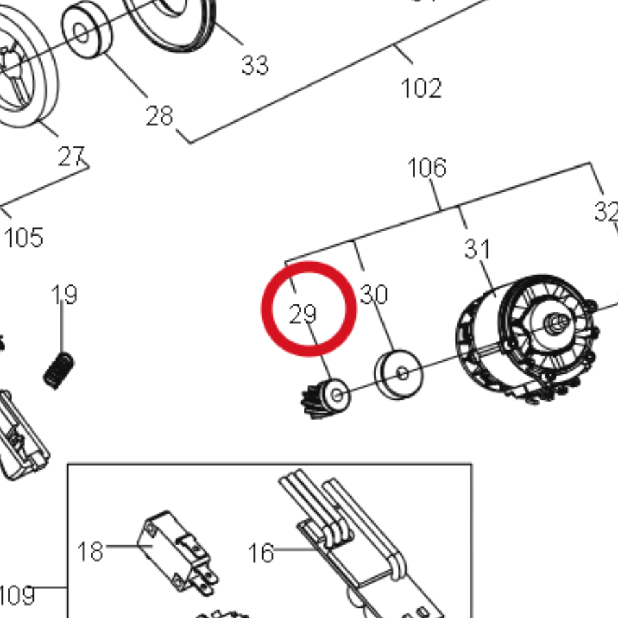 Kress Motorgetriebe 60070600 – Position in der Explosionszeichnung