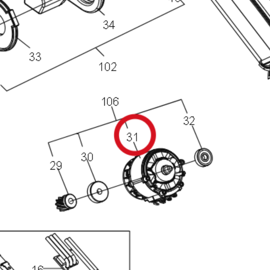 Kress Bürstenlosen Motor 60070602 – Position in der Explosionszeichnung