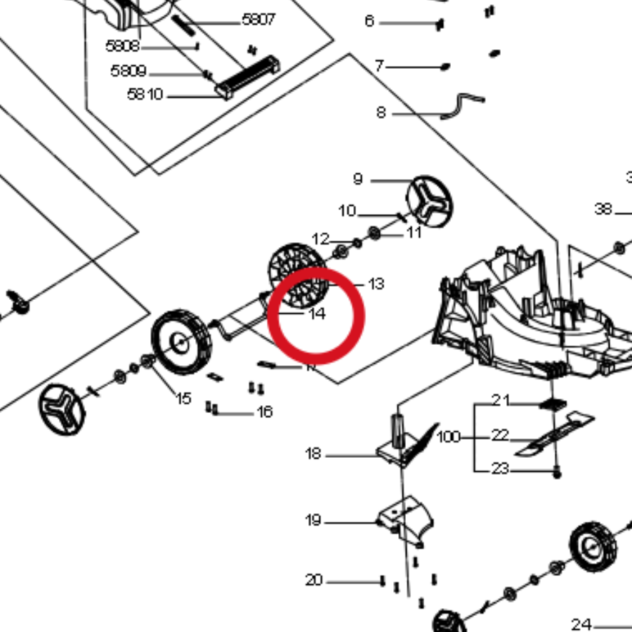 Kress Hinterachswelle 60073006 – Position in der Explosionszeichnung
