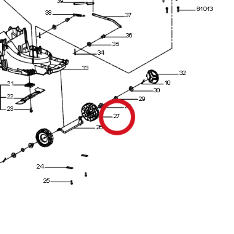 Kress Vorderrad 60073019 – Position in der Explosionszeichnung
