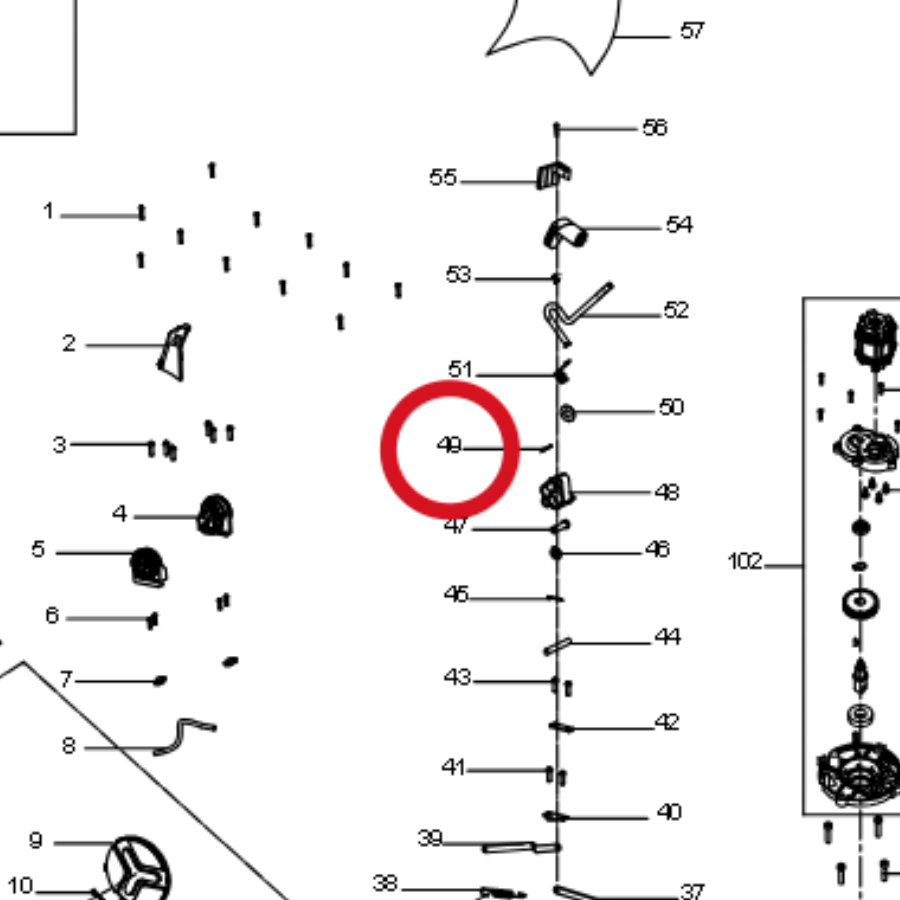 Kress Speziell geformter Splint 60073041 – Position in der Explosionszeichnung