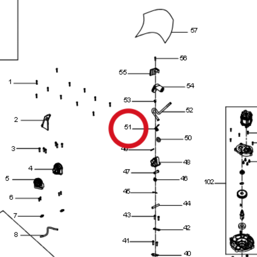 Kress Torsionsfeder der Getriebestange 60073043 – Position in der Explosionszeichnung