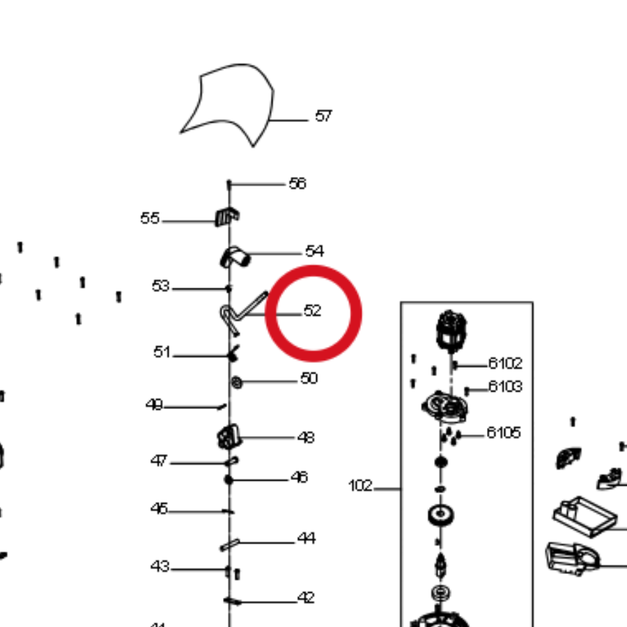 Kress Höhenverstellungsstange 60073044 – Position in der Explosionszeichnung