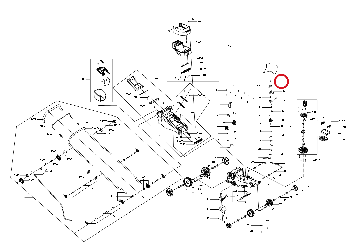 Kress Blechschraube 60073048 – Position in der Explosionszeichnung