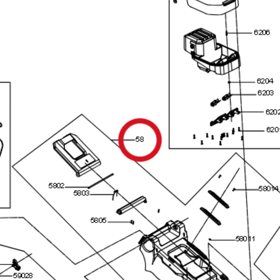 Kress Obere Abdeckungsbaugruppe 60073050 – Position in der Explosionszeichnung