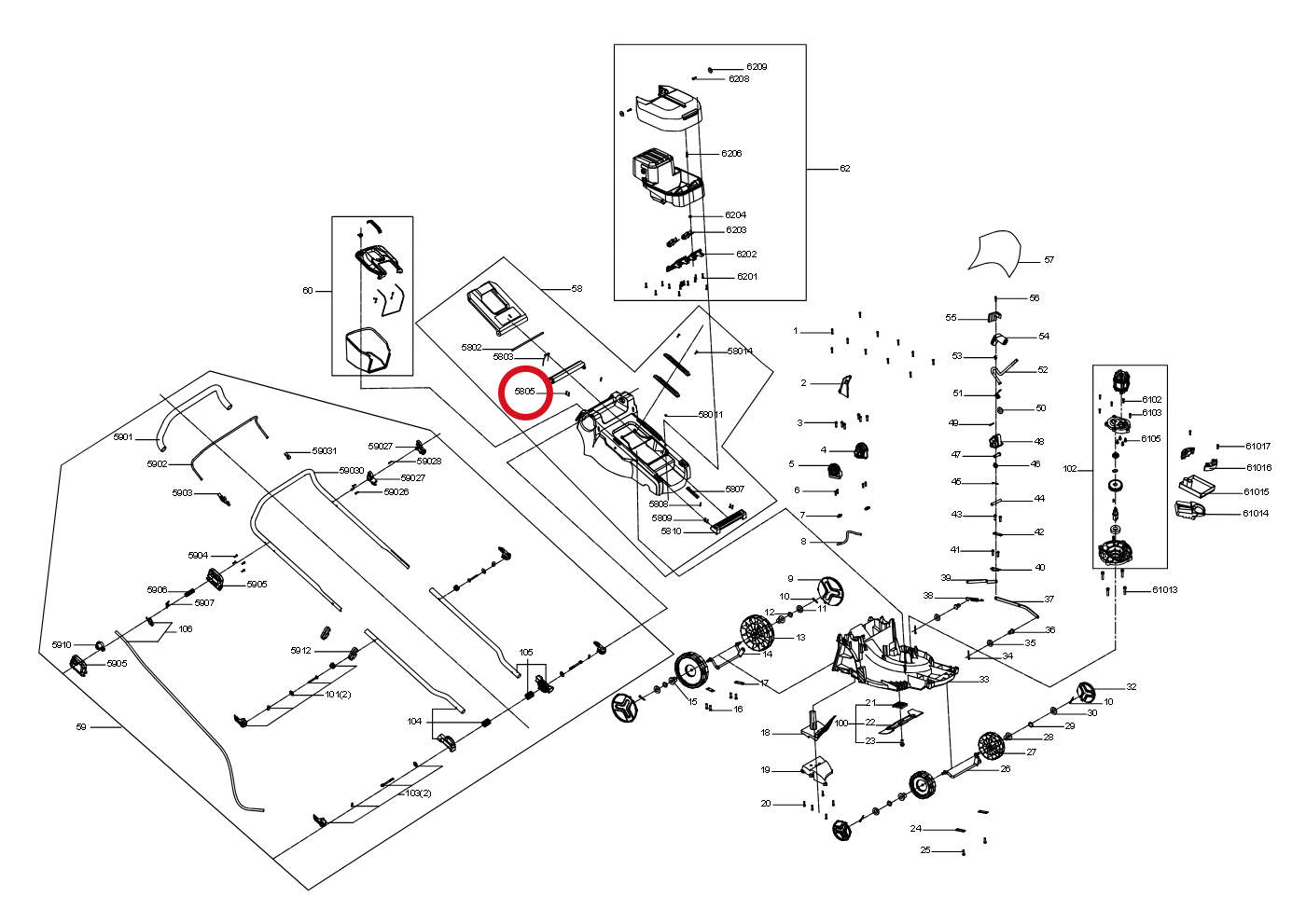 Kress Blechschraube 60073055 – Position in der Explosionszeichnung