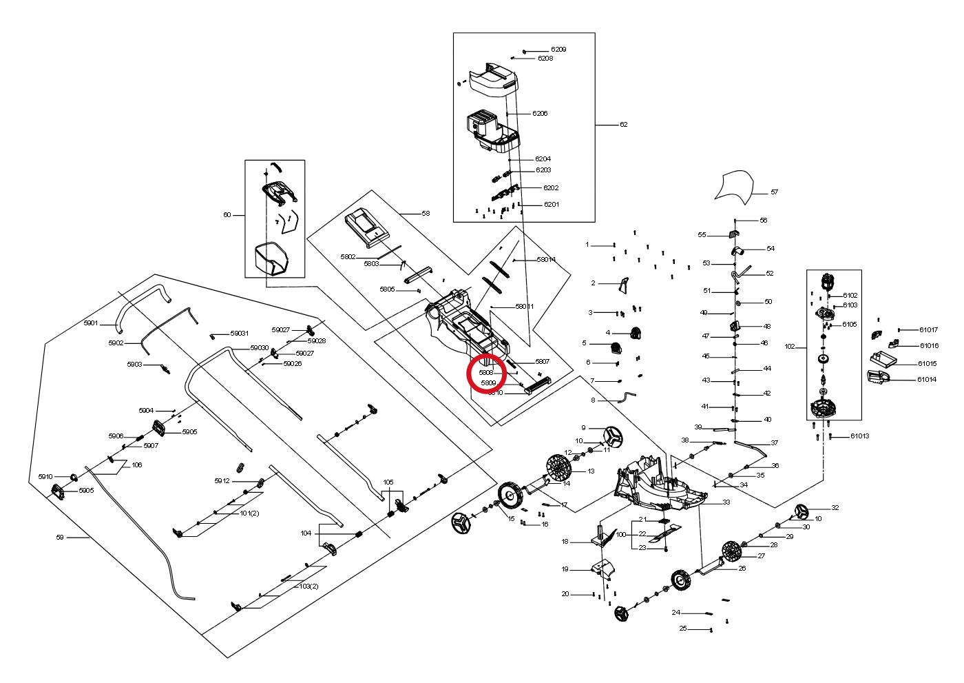 Kress Blechschraube 60073058 – Position in der Explosionszeichnung