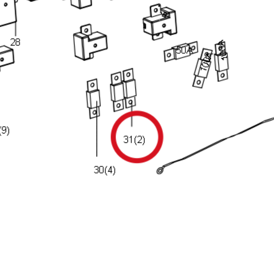 Kress Schmelzsicherung, ANMH 50A, 80V 60073482 – Position in der Explosionszeichnung