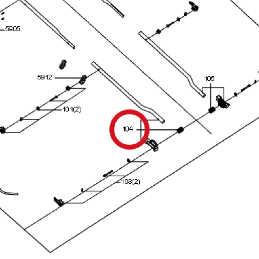Kress Rechter unterer Griffsatz 60073541 – Position in der Explosionszeichnung